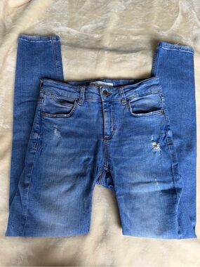 Zara Vibrant Blue Skinny Jeans (2016 style)